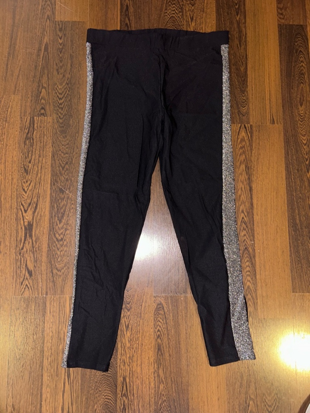 Black pants with Silver Side glitter